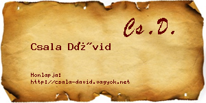 Csala Dávid névjegykártya