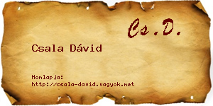Csala Dávid névjegykártya