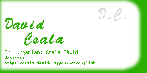 david csala business card